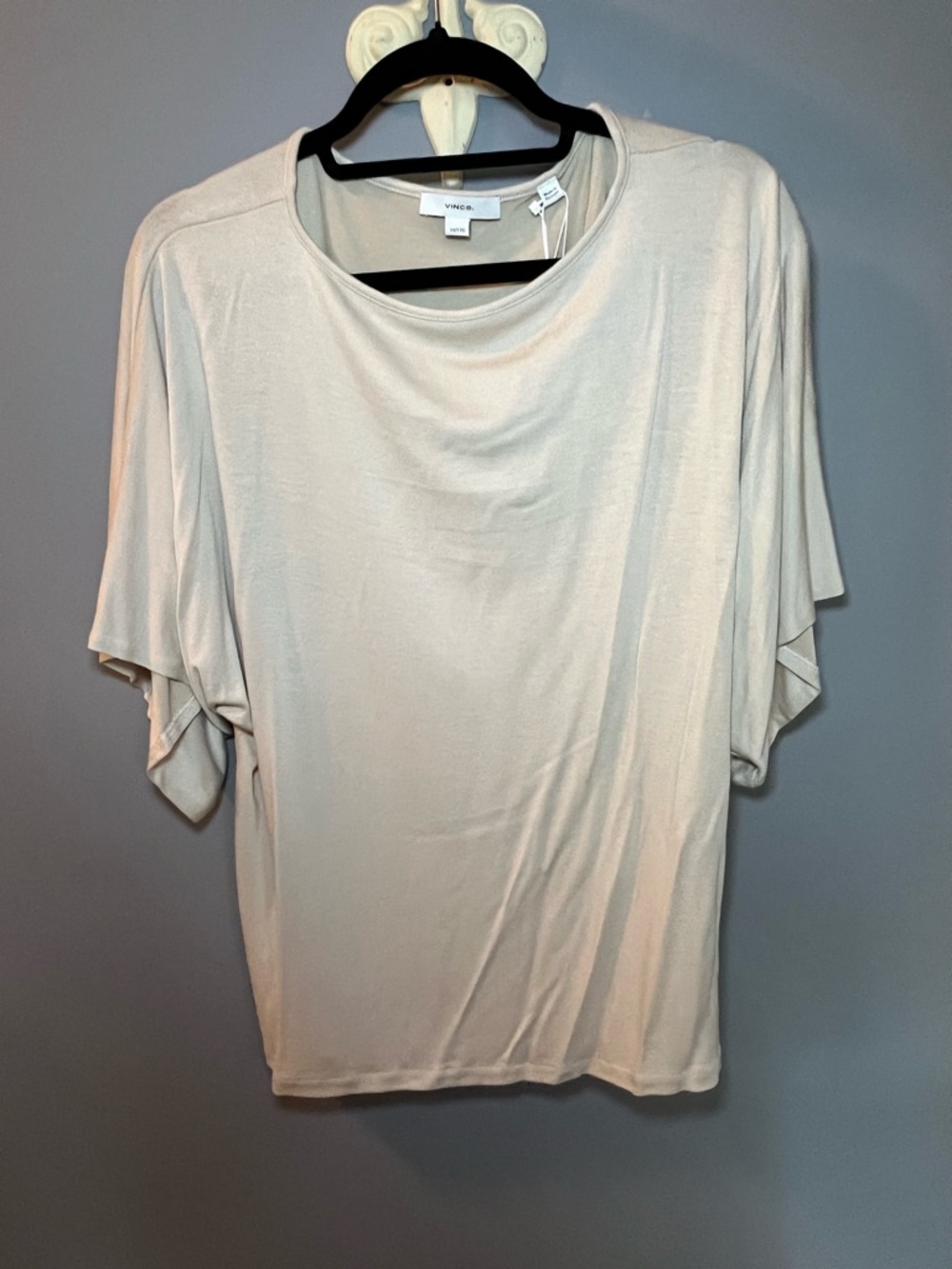 Vince Short Sleeve Tee in Light Beige